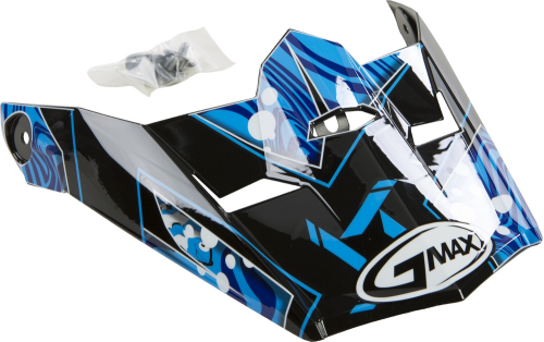 G-Max - G-Max Visor for MX-46Y Youth Helmets - Hooper Black/Blue - G046858