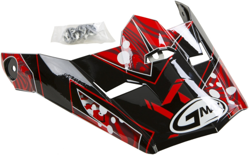 G-Max - G-Max Visor for MX-46Y Youth Helmets - Hooper Black/Red - G046857