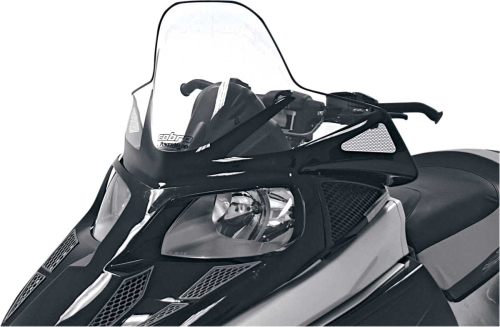 Powermadd - Powermadd Cobra Windshield - Tall - 16.5in. - Clear with Black Graphics - 12930