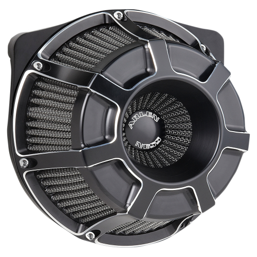Arlen Ness - Arlen Ness Inverted Series Air Cleaner Kit - Beveled - Black Anodized - 18-919