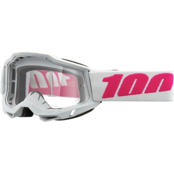 100% - 100% Accuri 2 Moto Goggles - 50013-00019 - Moto/White/Pink/Clear Lens - OSFM