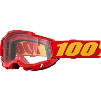 100% - 100% Accuri 2 OTG Goggles - 50018-00010 - Red/Clear Lens - OSFM