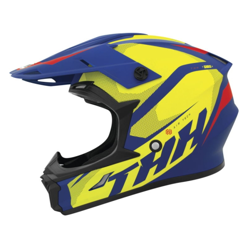 THH Helmets - THH Helmets T710X Airtech Youth Helmet - 647865 - Blue/Yellow - Medium