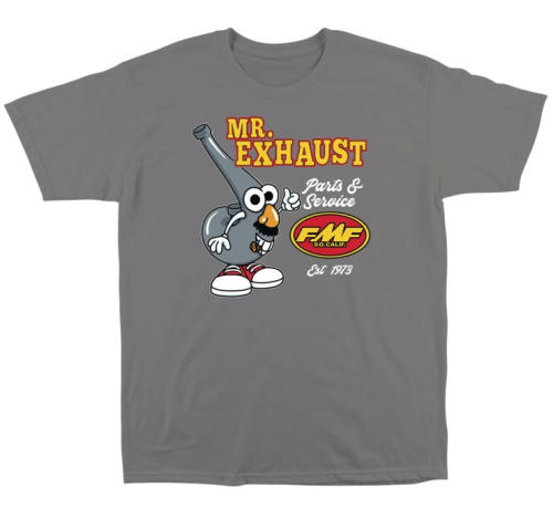FMF Racing - FMF Racing Mr. Exhaust Tee - SP22118909-MDGRY-XL - Medium Gray - X-Large