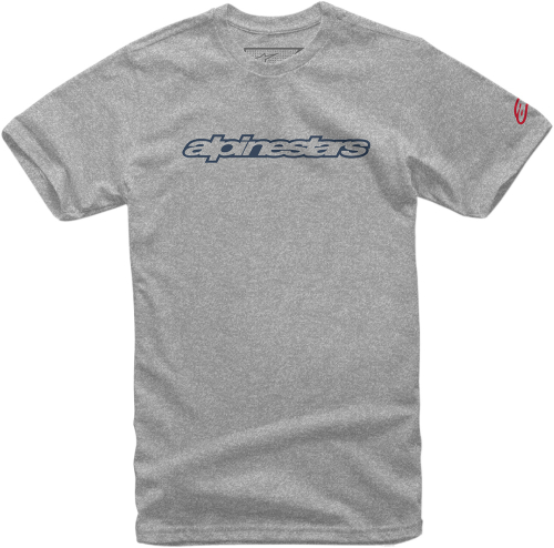 Alpinestars - Alpinestars Wordmark T-Shirt - 103672015-1713L - Heather Gray/Navy/Red - Large