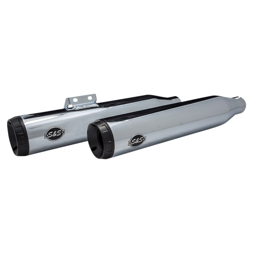 S&S Cycle - S&S Cycle Grand National Slip-On Mufflers - Race Only - Chrome - 550-0738