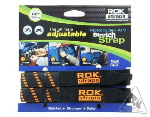 ROK Straps - ROK Straps Motorcycle Strap - Black/Orange - ROK10031
