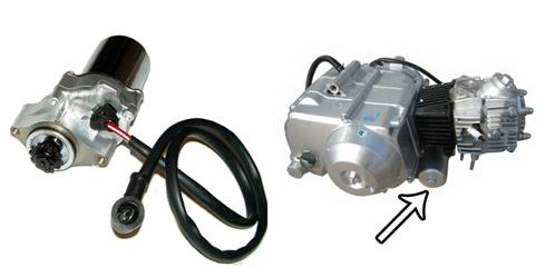 Outside Distributing - Outside Distributing Starter Motor - Bottom/Lower Mount - 50-125cc - 07-0101