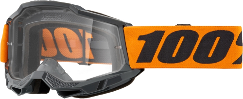 100% - 100% Strata 2 Goggles - 50027-00015 - Neon Orange/Clear Lens - OSFM