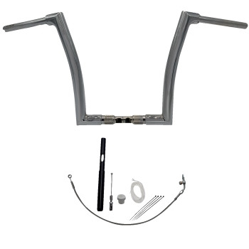 Fat Baggers, Inc. - Fat Baggers, Inc. 1-1/2in. EZ Install Flat Top Handlebar Kit - Chrome - 619914