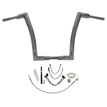 Fat Baggers, Inc. - Fat Baggers, Inc. 1-1/2in. EZ Install Flat Top Handlebar Kit - Chrome - 619614