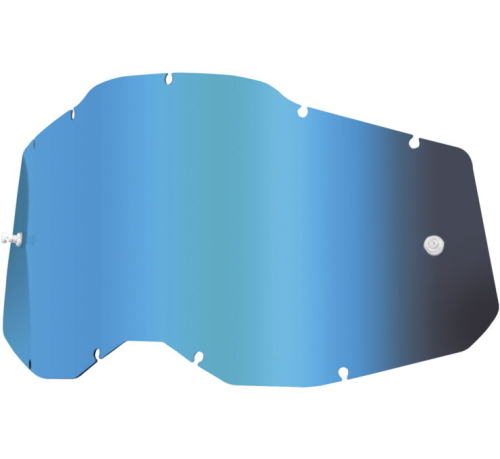 100% - 100% Lens for Racecraft 2/Accuri 2/Stratus 2 Goggles - Blue Mirror - 59078-00004