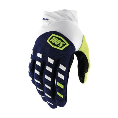 100% - 100% Airmatic Gloves - 10000-00017 - Navy/White - Large