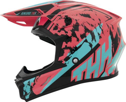 THH Helmets - THH Helmets T710X Renegade Helmet - 646430 - Coral/Blue - X-Small
