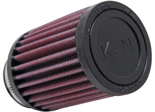K&N Engineering - K&N Engineering Universal Round Straight Air Filter - Rubber End Cap - RU-1280