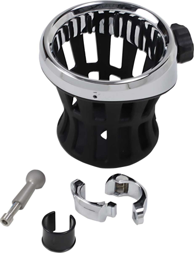 Ciro - Ciro Drink Holder with 7/8in. and 1in. Handlebar Mount - Chrome - 50412