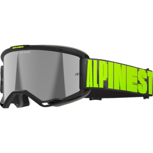 Alpinestars - Alpinestars Vision 5 Hollow Goggles - 5102225-1470 - Charcoal/Yellow Fluo/Silver Mirror Lens - OSFM