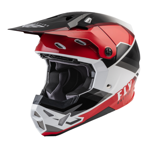 Fly Racing - Fly Racing Visor for Formula CP Helmets - XL/2XL - Rush Black/Red/White - 73-87302L