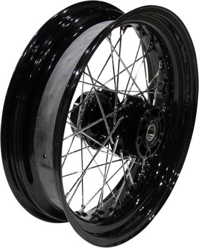 Drag Specialties - Drag Specialties Replacement Rear Laced Wheel - 17in. x 4.5in. - Gloss Black - 0204-0575