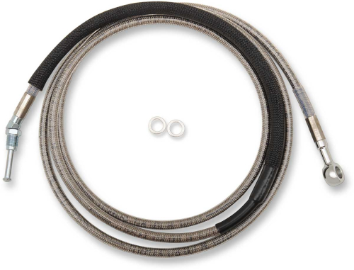 Drag Specialties - Drag Specialties Clear Coated Stainless Steel Hydraulic Clutch Line - +10in. - 0661-0059