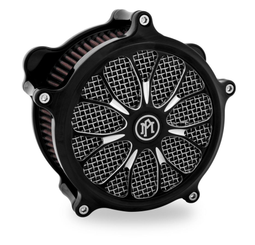 Performance Machine - Performance Machine Heathen Universal Super Gas Air Cleaner Faceplate - Platinum Cut - 0206-2010HEA-BMP