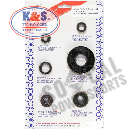 K&S Technologies - K&S Technologies Engine Oil Seal Kit - 50-1042