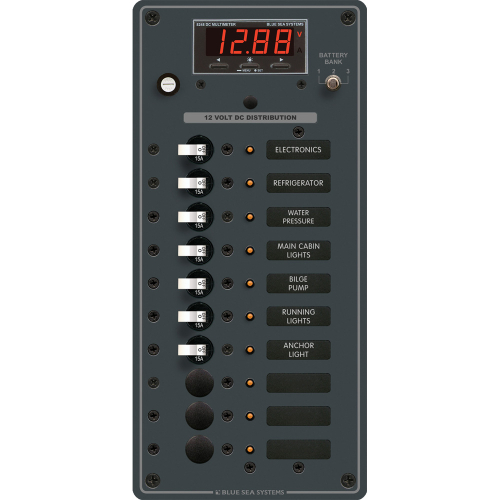 Blue Sea Systems - Blue Sea 8402 DC 10 Position w/Multi-Function Meter