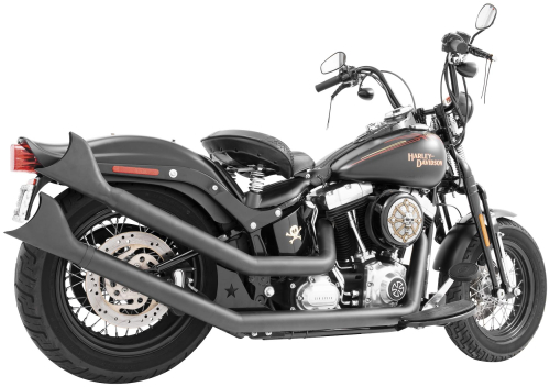 Freedom Performance - Freedom Performance Upsweeps Exhaust System - Sharktail End Cap - Black Body with Black Tips - HD00265