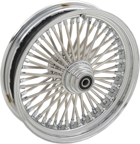 Drag Specialties - Drag Specialties Fat Daddy 50 Spoke Radially Laced Front Wheel - 16x3.5 (Single Disc) - 04635-2006S