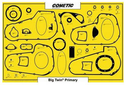 Cometic Gasket - Cometic Gasket Display Board with Gaskets - Big Twin Primary Gasket - C9231F-KIT