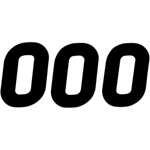 N-Style - N-Style SX Pros Stick-On Number - 6.5in. - No.0 - Black - NSX-0B