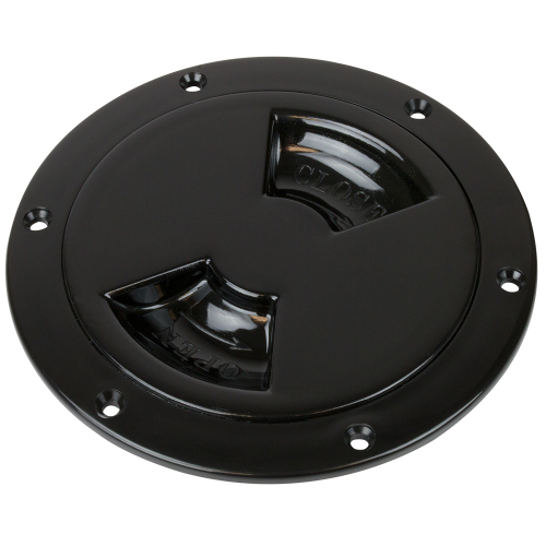 Sea-Dog - Sea-Dog Smooth Quarter Turn Deck Plate - Black - 4"