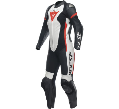 Dainese - Dainese Grobnik Womens 1-Piece Leather Suit - 202513484-N32-40 - Black/Red - 2