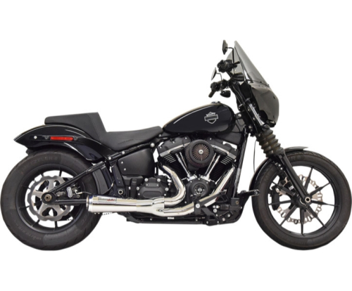 Bassani Manufacturing - Bassani Manufacturing The Ripper Short Road Rage 2-Into-1 Exhaust System - Chrome - 1S73