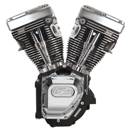 S&S Cycle - S&S Cycle T124HC Series Long Block Engine - Wrinkle Black Finish - 310-0282A