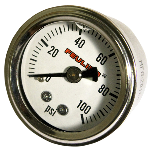 Feuling - Feuling Oil Pressure Gauge - Back Port - White Face - 9042