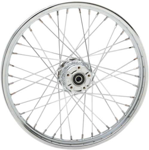 Drag Specialties - Drag Specialties Laced 40 Spoke Front Wheel - 21x2.15 - Chrome - 64377