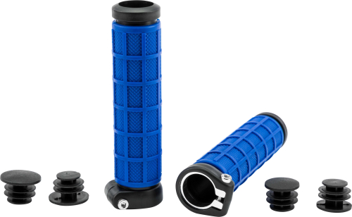 Fly Racing - Fly Racing Grip-Lock Grips - Black/Blue - 01120732