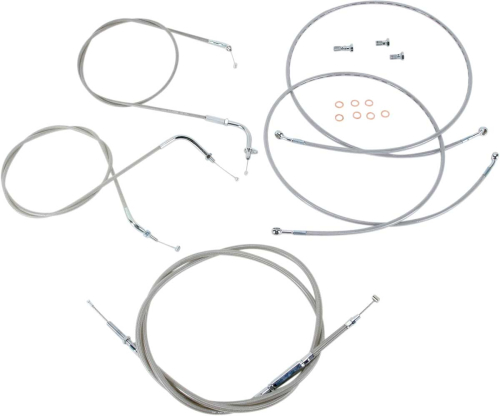 Baron Custom Accessories - Baron Custom Accessories Stainless Cable and Line Kit (+18in.) - BA-801300KT-18