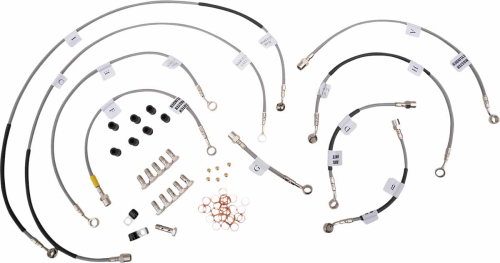 Galfer Brakes - Galfer Brakes Stainless Steel Front/Rear Hydraulic Brake Line Kit - FK003D771-9