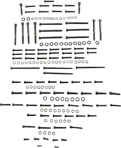 Drag Specialties - Drag Specialties M-Eight Engine Bolt Set - Knurled - 2401-1017