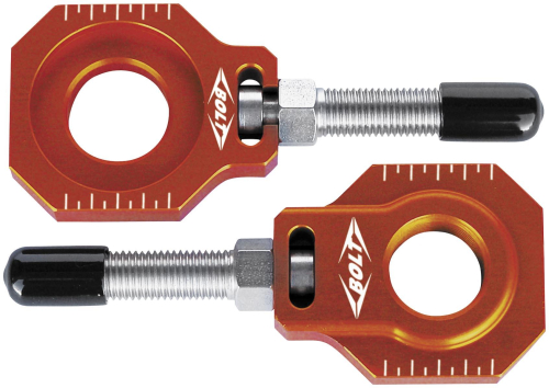 Bolt MC Hardware - Bolt MC Hardware Chain Adjuster Block - Orange - CHAD-KTM2.OR