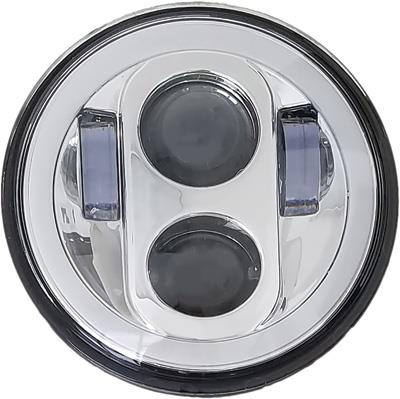 PathFinder - PathFinder 5-3/4in. LED Headlight - Chrome with Full Halo - HD5MCH
