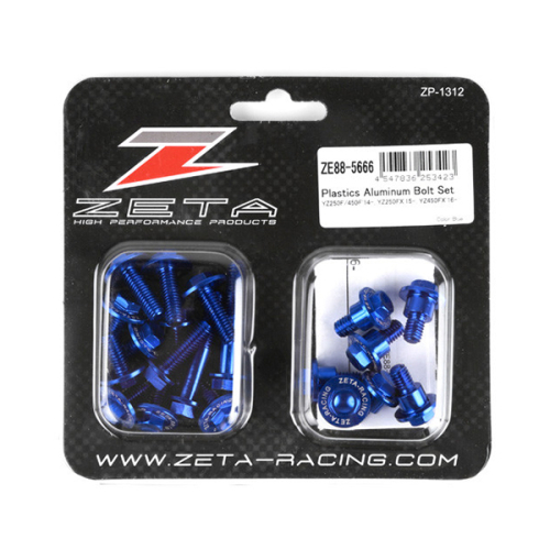 ZETA - ZETA Aluminum Body Bolt Kit - Blue - ZE88-5666