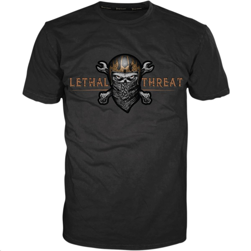Lethal Threat - Lethal Threat Bandana T-Shirt - VV40141M - Banda Black - Medium