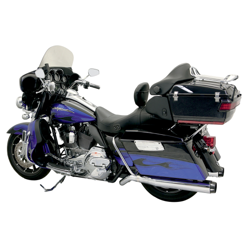 Bassani Manufacturing - Bassani Manufacturing Pseudo Left Side Road Rage II B1 Muffler - Chrome with Black End Cap - 1F59R