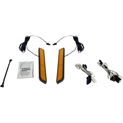 Custom Dynamics - Custom Dynamics LED Front Fork Lightz - Amber Lens/Black Finish - CD-FORK-BCM-AB