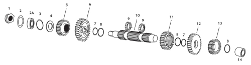 Andrews - Andrews Countershaft for 5-Speed Big Twin (10) - 296700