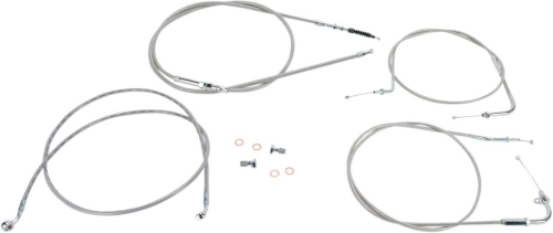 Baron Custom Accessories - Baron Custom Accessories Stainless Cable and Line Kit (+16in.) - BA-8074KT-16