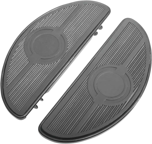 Drag Specialties - Drag Specialties Half-Moon Floorboards without Vibration Inserts - Black - 17-0418LB